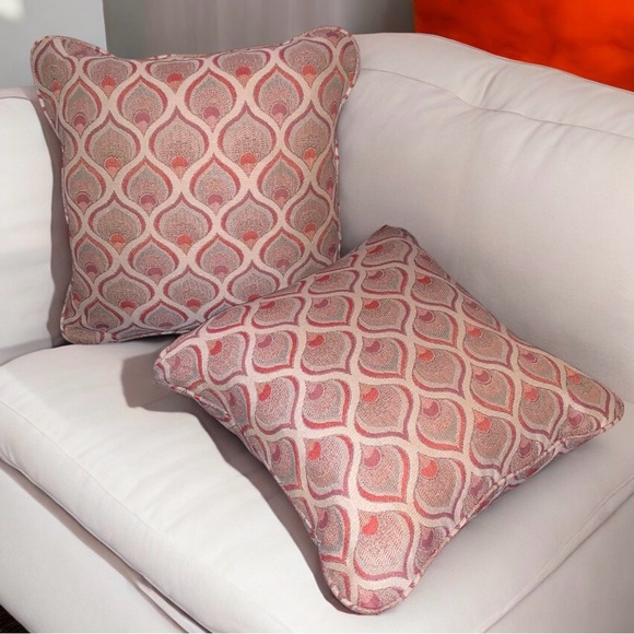 v i n t a g e :: 2 Mod MCM Textured Throw Pillows Midcentury Modern - Picture 9 of 11